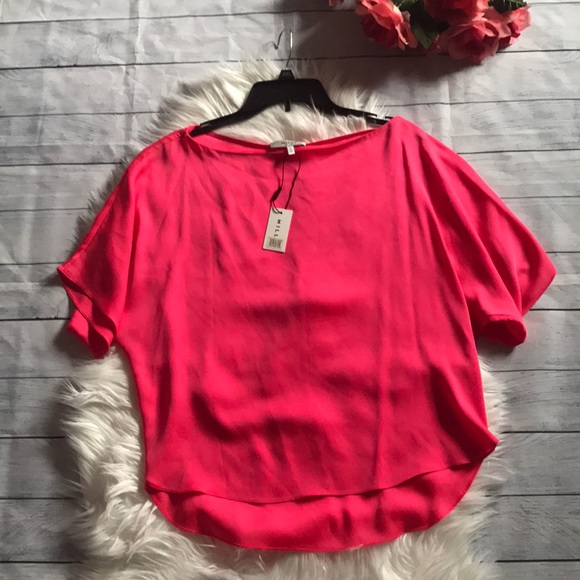 Milly Tops - NWT Milly Silk Dolman Crepe Bright Pink Top